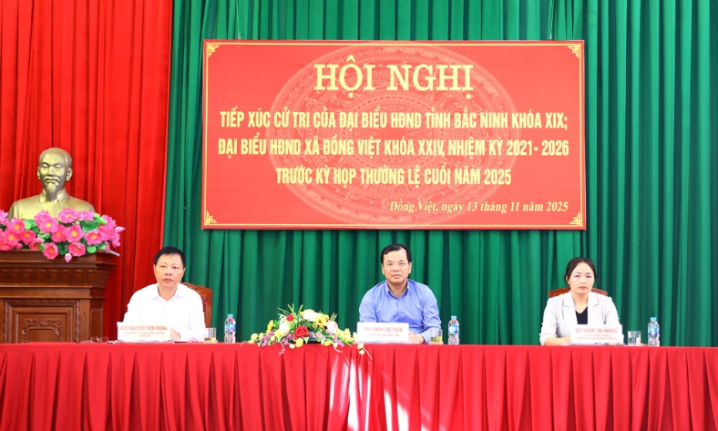  Tổ đại biểu số 12 HĐND tỉnh Bắc Ninh tiếp xúc cử tri phường Yên Dũng, xã Đồng Việt